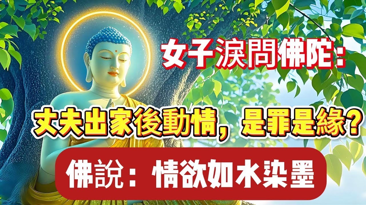 女子哭問佛陀：出家人動情，究竟是破戒還是前世情債未了？佛給出答案！。 佛教  佛學知識 修心修行 禪悟人生  南無阿彌陀佛 養生