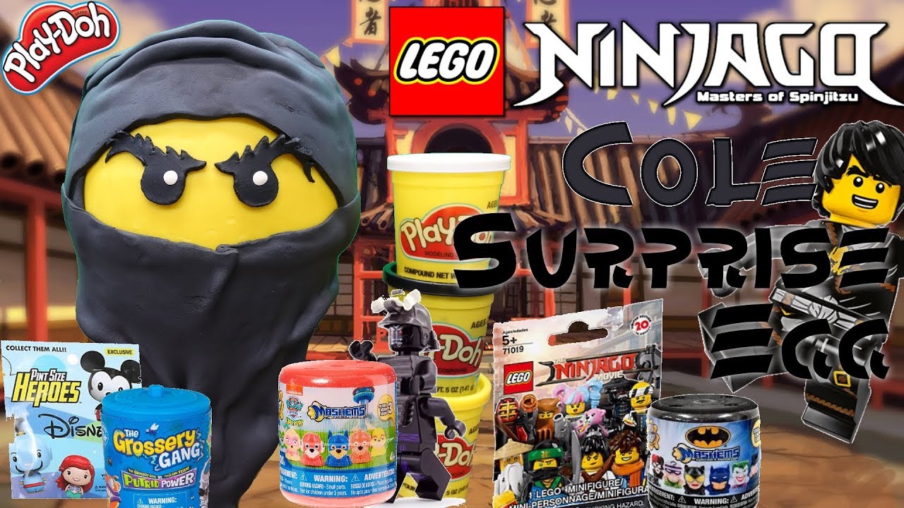 HUGE NINJAGO COLE PLAY-DOH SURPRISE EGG!!