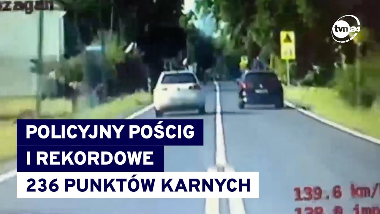 236 punkt&oacute;w karnych dla 23-latki. Kobieta przekroczyła prędkość o prawie 100 km/h. Nagranie pościgu
