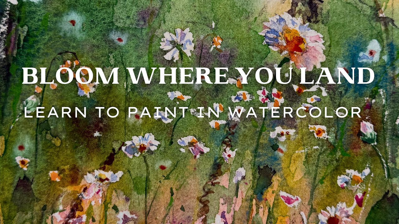 Relaxing Watercolor Tutorial: Painting Wild Daisies and Practicing Mindful Presence