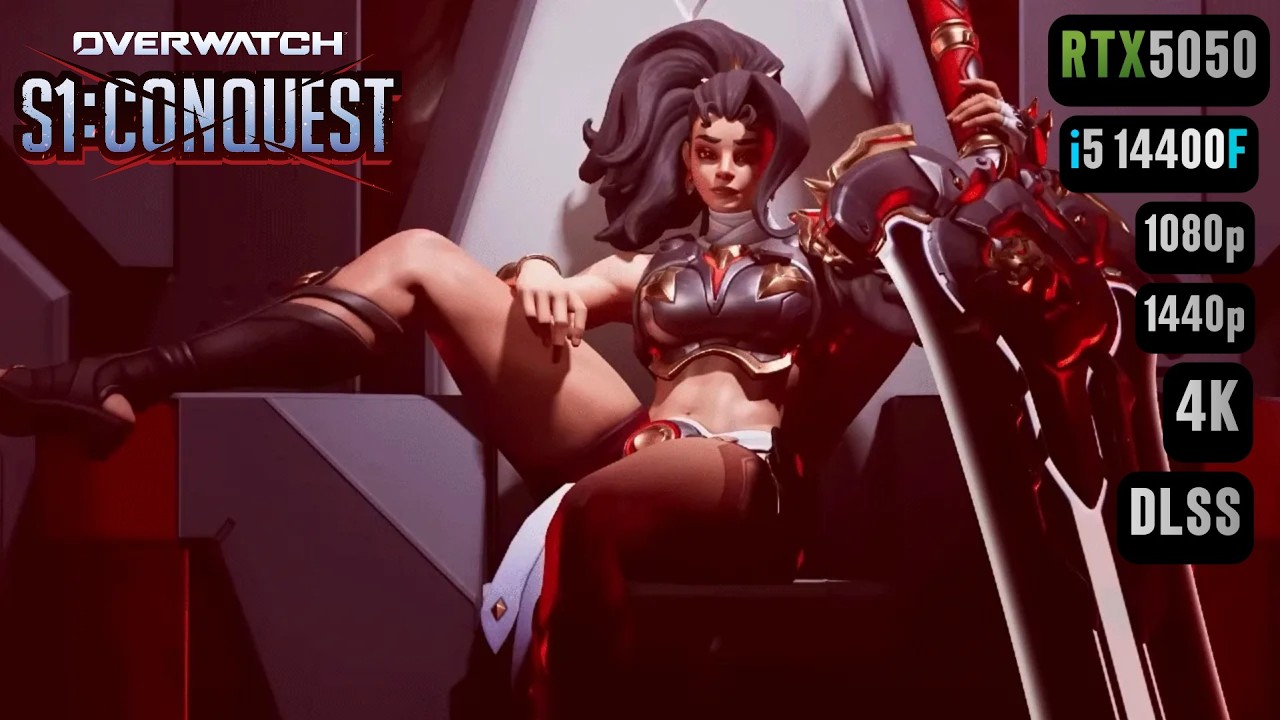 RTX 5050 Overwatch S1 CONQUEST | Overwatch RTX 5050 & i5 14400F Benchmark 1080p/1440p/4K