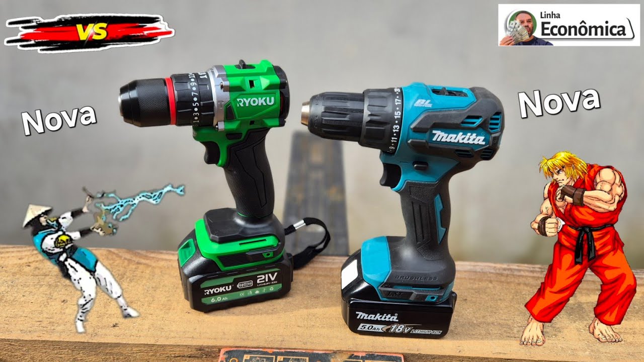 QUAL E A MELHOR??? Parafusadeira Furadeira Makita Dhp490 18v Brushless 