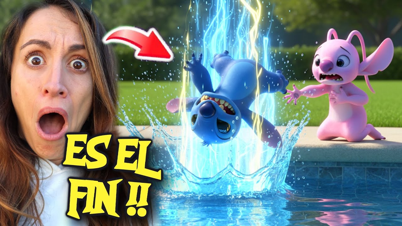 STICH SE CAE AL AGUA😱ES EL FIN😨