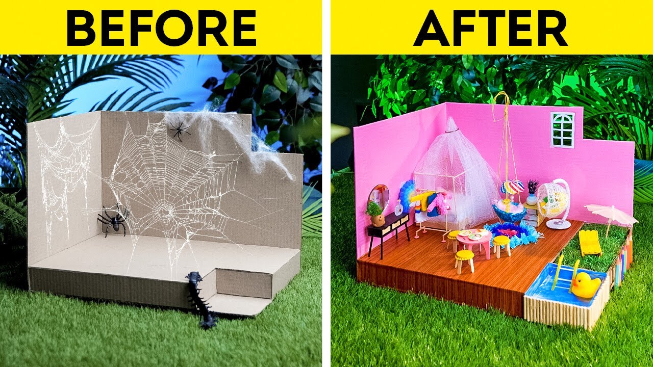 AWESOME DIY MINIATURE IDEAS || Cool Doll House