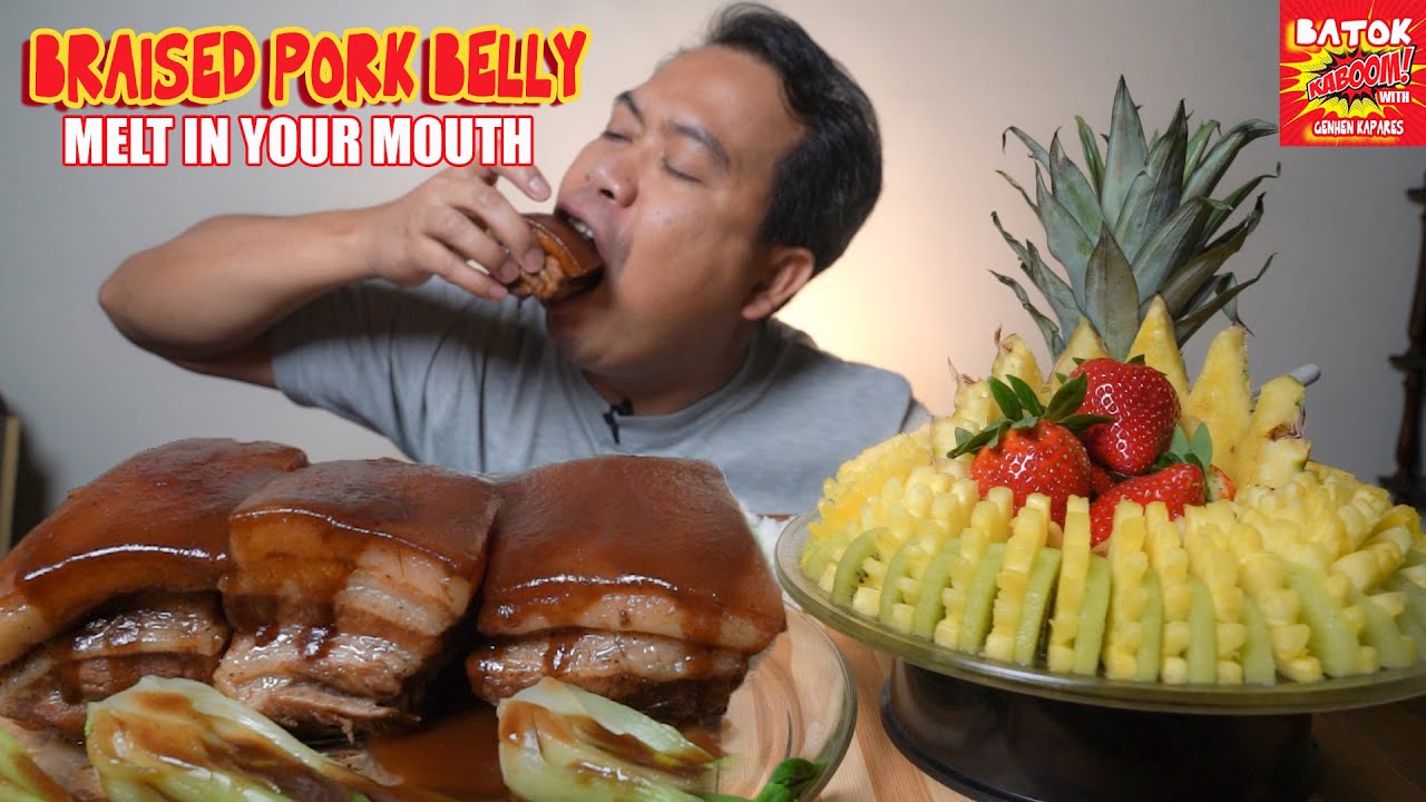 BRAISED PORK BELLY | MUKBANG | COLLAB  @GENHEN kapares