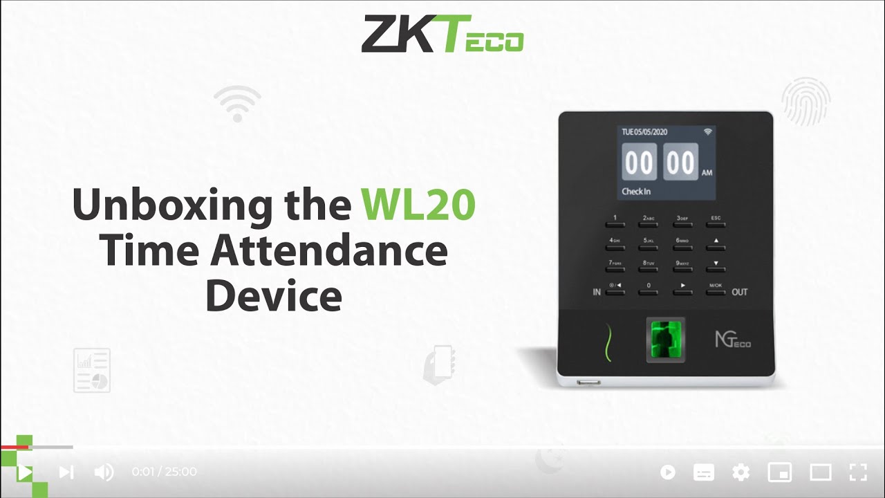 Unboxing ZKTeco WL20 Time Attendance Device