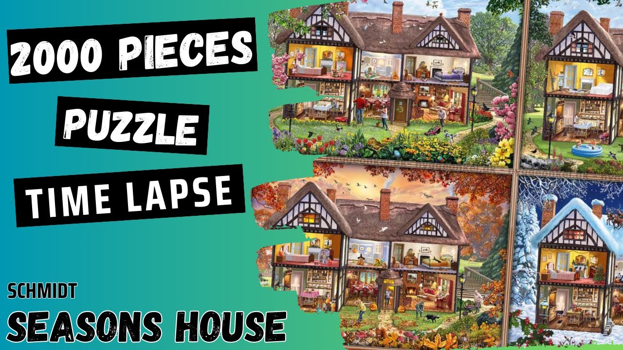 Seasons House 2000 Pieces Schmidt Puzzle | Time Lapse