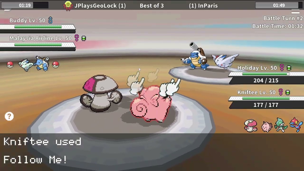JPlays VS InParis (Kanto Lock E4 G2) || GeoLock Rival Challenge