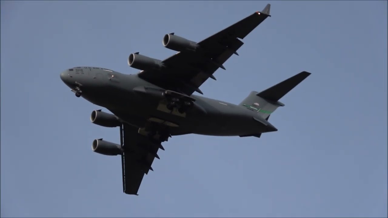f-35s and C-17 at RAF Lakenheath, 17th February 2026.