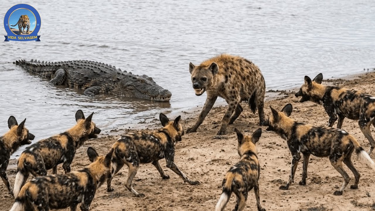 Hiena Presa Entre a Fúria da Terra – O Frágil Que Faz Toda a Savana Ficar em Alerta #animais