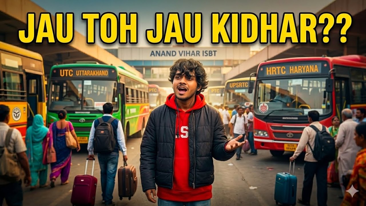 Random Bus Challenge | Anand Vihar Se Unknown Journey 🚌