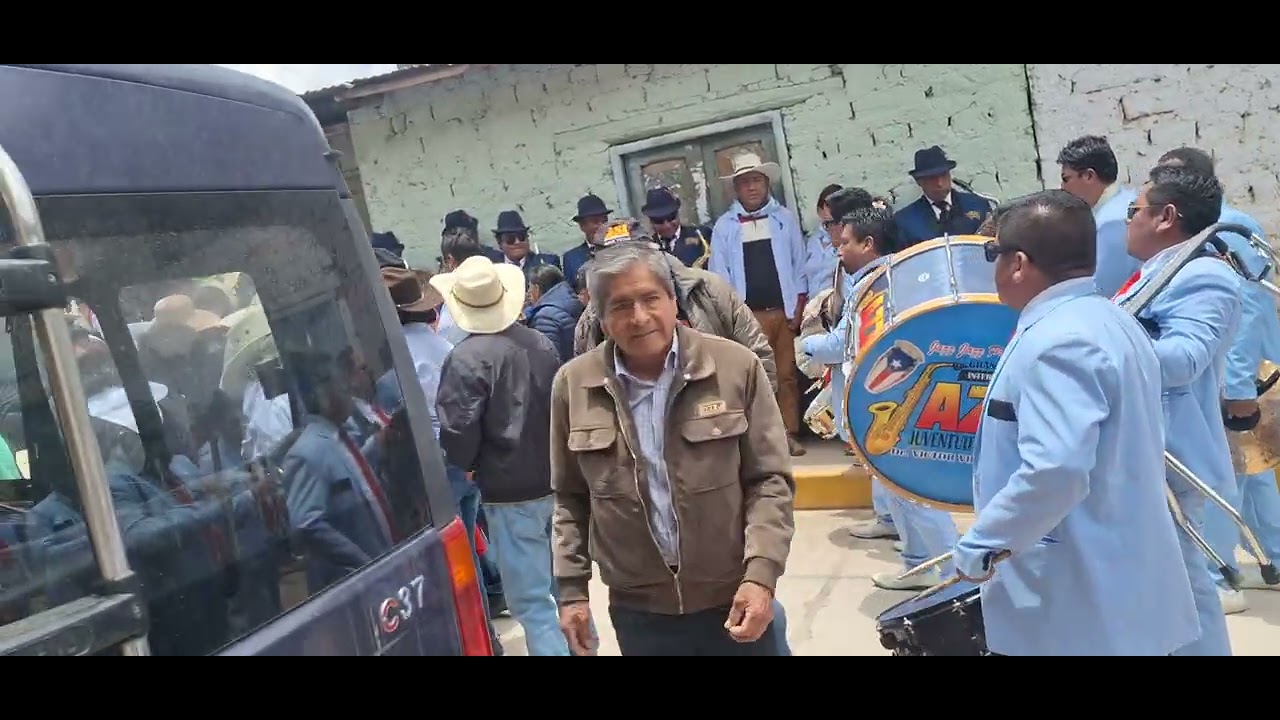 BANDA  JAZZ  JUVENTUD YAUYOS  PROCESIÓN  VIRGEN DE LA PUERTA PARIAMARCA  CANTA CEL 998948565 VICTOR 