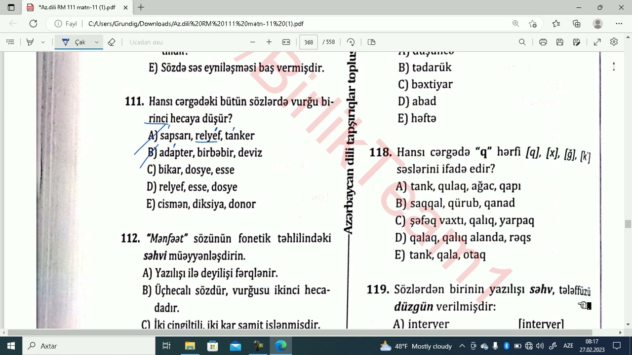 Rm test izahı.Fonetika (100 150suallar)Müəllim:Elnur Mehdili 051 785 15 25