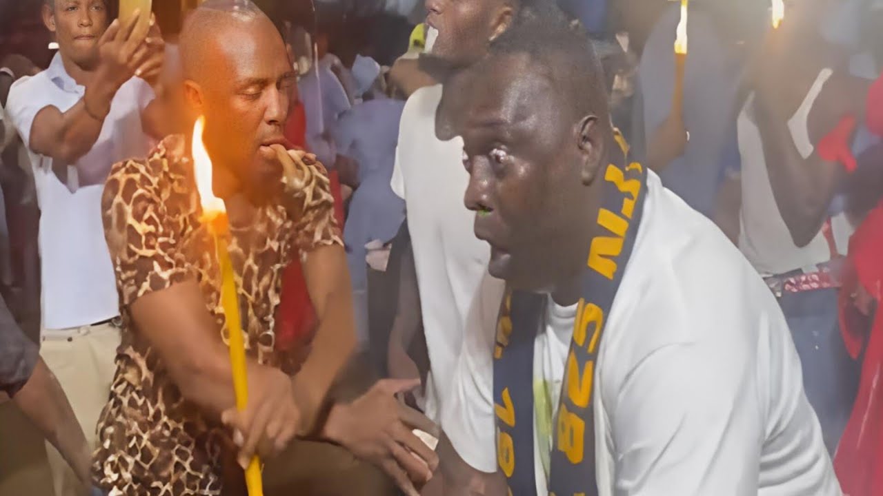 Agwou dyab la bizango frape pyel atè Ougan fanfane Les saints les anges 
