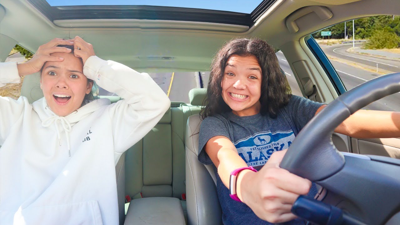 Klai takes RYKEL Driving in her car!  not a good idea!