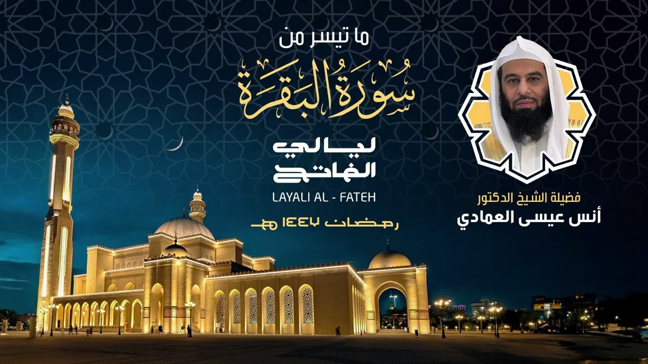 ليلة 2 رمضان 1447 هـ | ما تيسر من سورة البقرة  | فضيلة الشيخ الدكتور انس العمادي