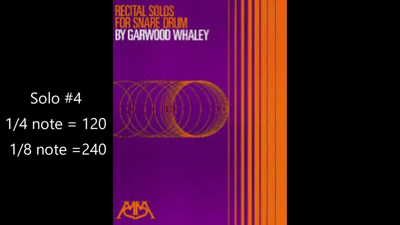 Solo #4 from Whaley Recital Solos for Snare Drum, Advanced Intermediate Sightreading