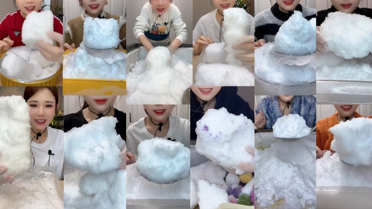ASMR ICE EATING Requested All YY'S SOLO🤍ONLY BITES COMPILATION🤍 || SOFT SQUEAKY FREEZER FROST BITES🧊