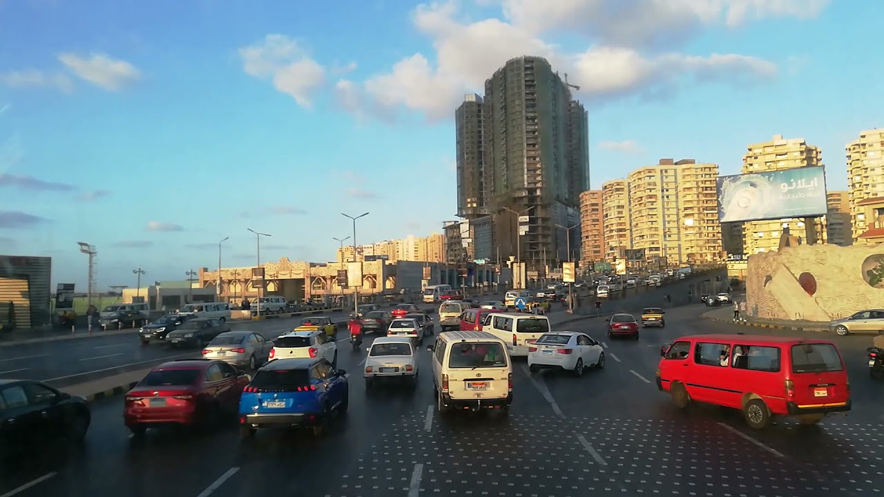 Bus ride on Alexandria Corniche