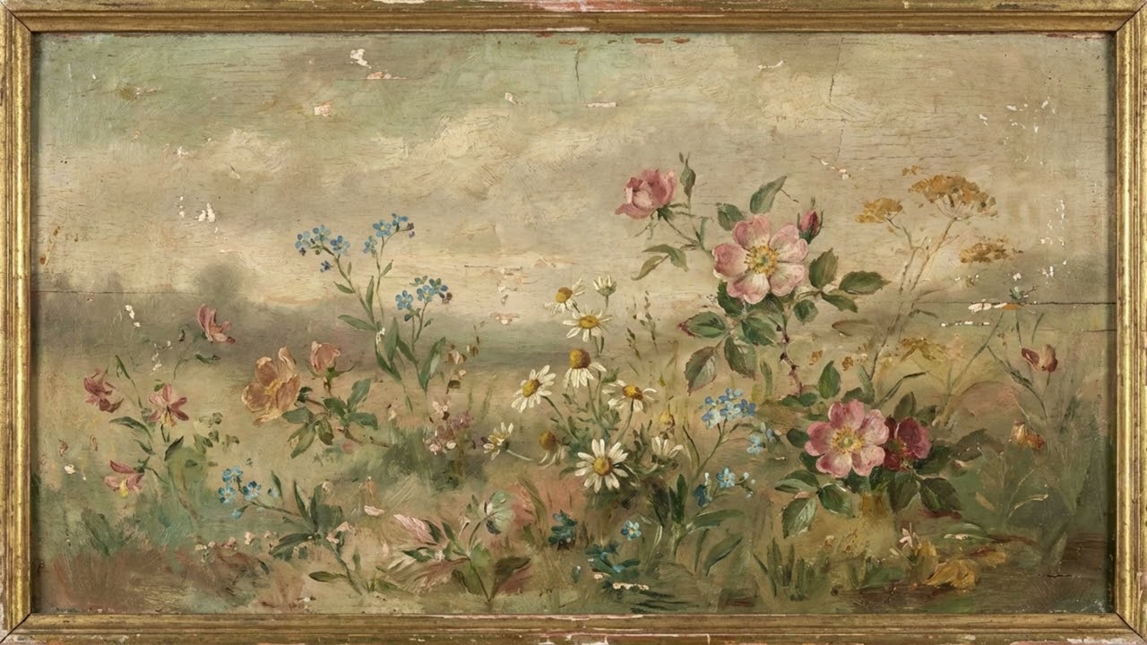 Eternal Bloom in Golden Light | TV Art Screensaver TV Wallpaper