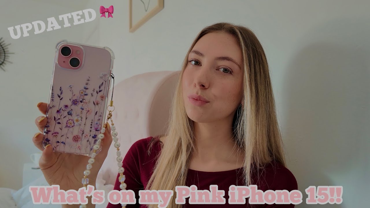UPDATED What’s on My Pink iPhone 15!! clean girl aestheti￼c