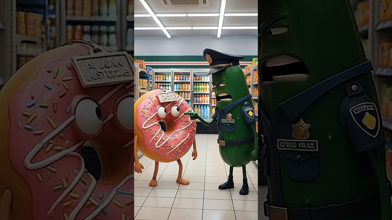 Donuts Arrested for Sugar Crimes #donuts #foodjustice #youtubeshorts #cinematicshorts #shortsviral
