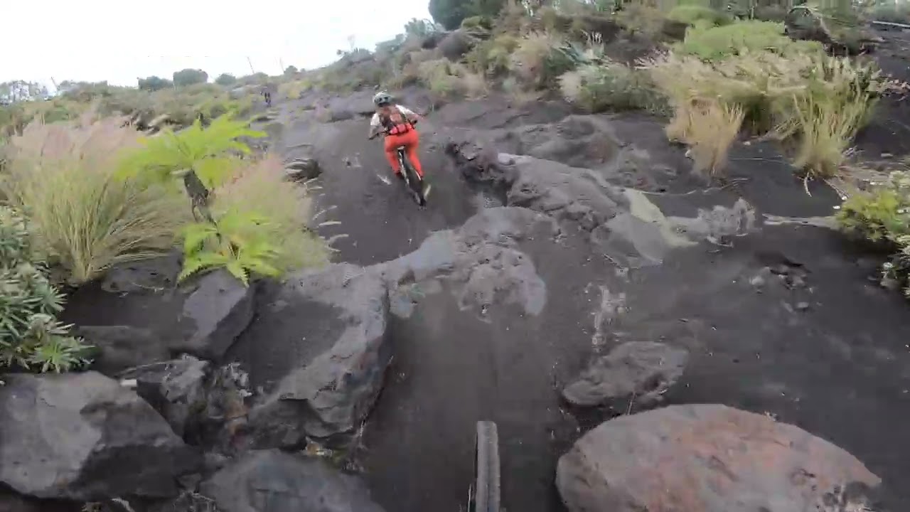 La Palma - Riding through a riverbed
