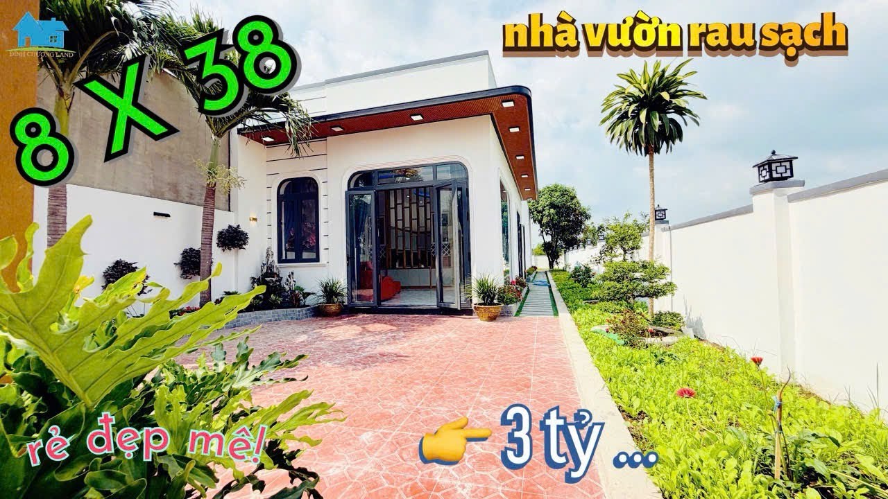 🌿 Mê Ngay Nhà Vườn 8x38m – Sân Rau Sạch Xanh Mướt, Cây Ăn Trái - Giá Nhỉnh 3 Tỷ!