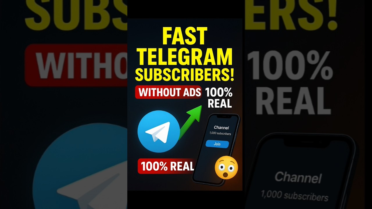 How to Get Fast Telegram Subscribers Without Ads | 100% Real & Free Method (2025