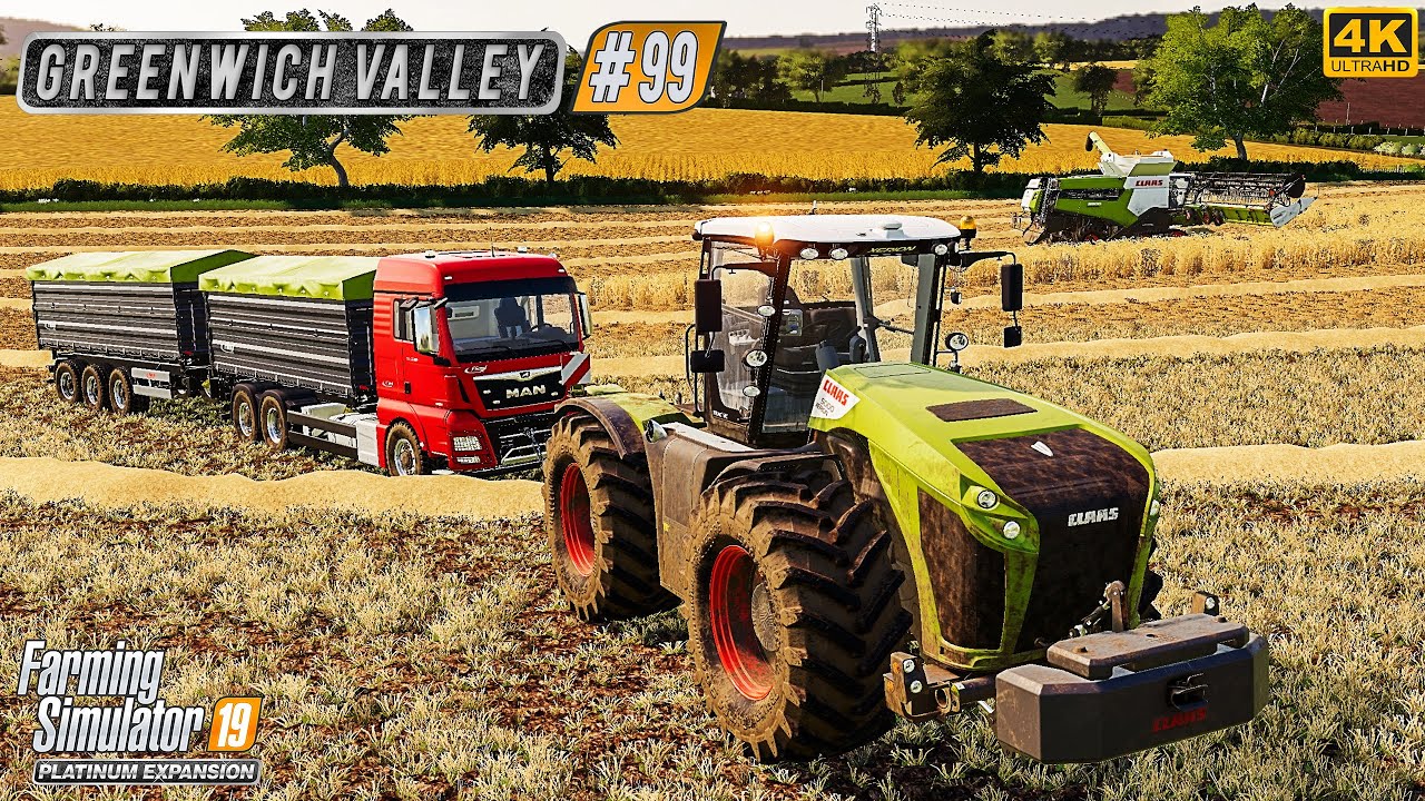 Harvesting Triticale. Making Straw Pellets ⭐ Greenwich Valley #99 ⭐ FS19 4K TimeLapse