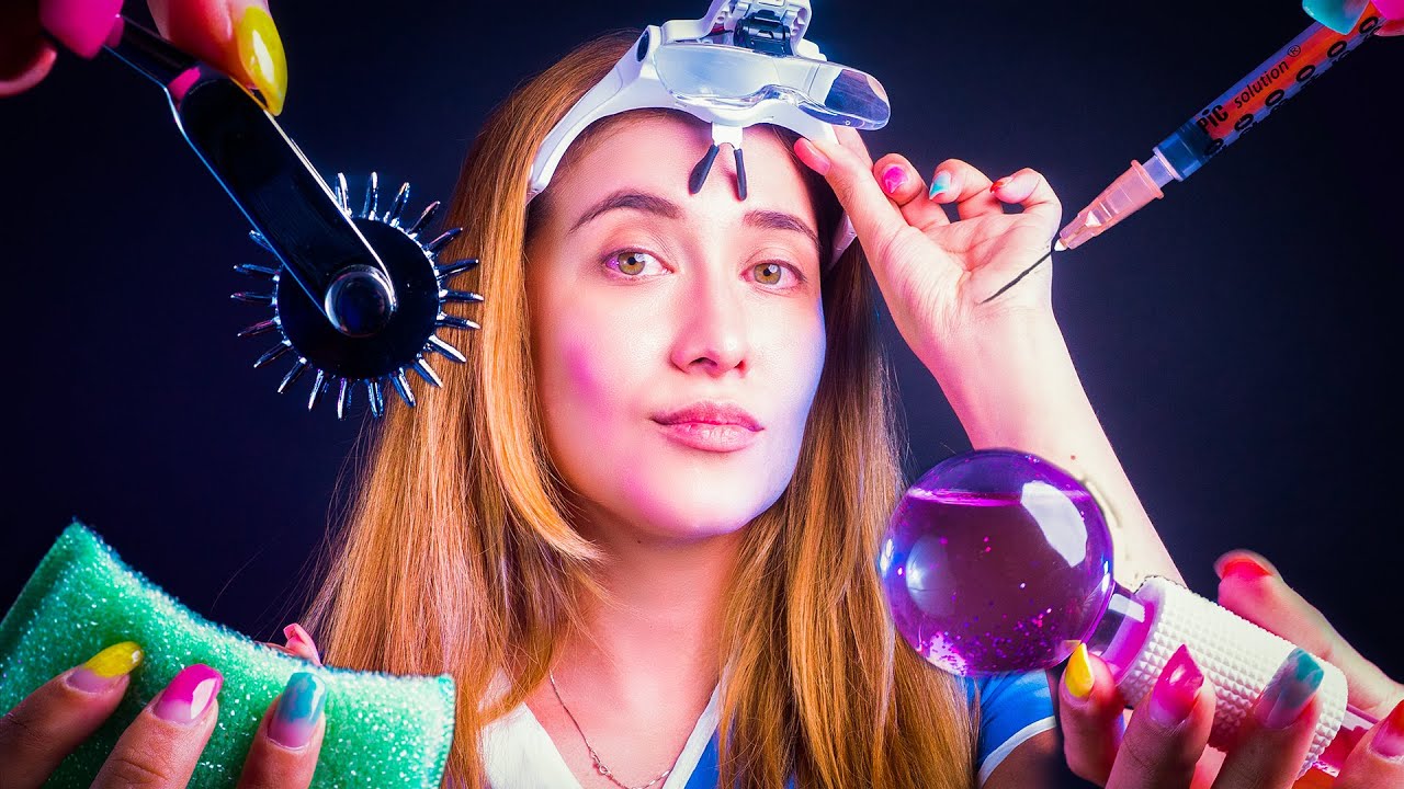 Asmr 4 HORAS DE VISITA MÉDICA: rápido, piel, ojos, dentista, oídos, test | ASMR Español | Asmr Sasha
