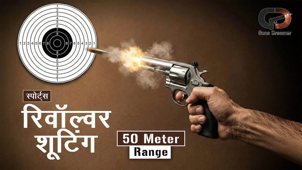 50 मीटर पर रिवॉल्वर फायरिंग  Accuracy .32 Alfa proj Revolver shooting | 50 mtr target | GunsDreamer