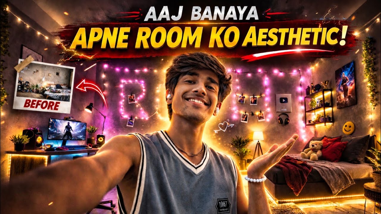 Aise banaya apne room ko aesthetic |😍 room decoration | #roommakeover #viral #explorepage #trending 