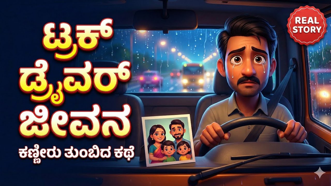 The Real Hero, TRUCK DRIVER|| truck driver real story #kannadastories 