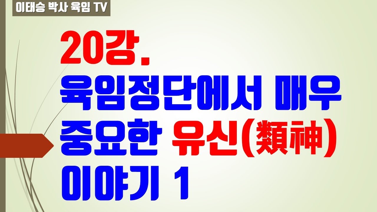 육임강의 20강. 육임정단에서 매우 중요한 유신 이야기 1