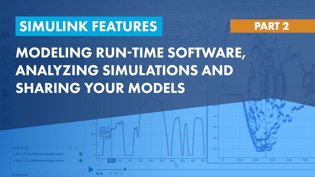 Modeling Run-Time Software, Analyzing Simulations & Sharing Your Models | Simulink Features, Part 2