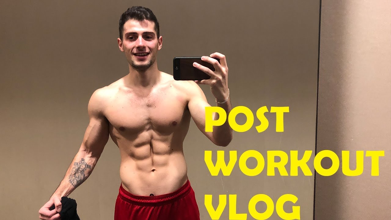 Post Workout Vlog - Flexing Shirtless, Relaxing and Cooking