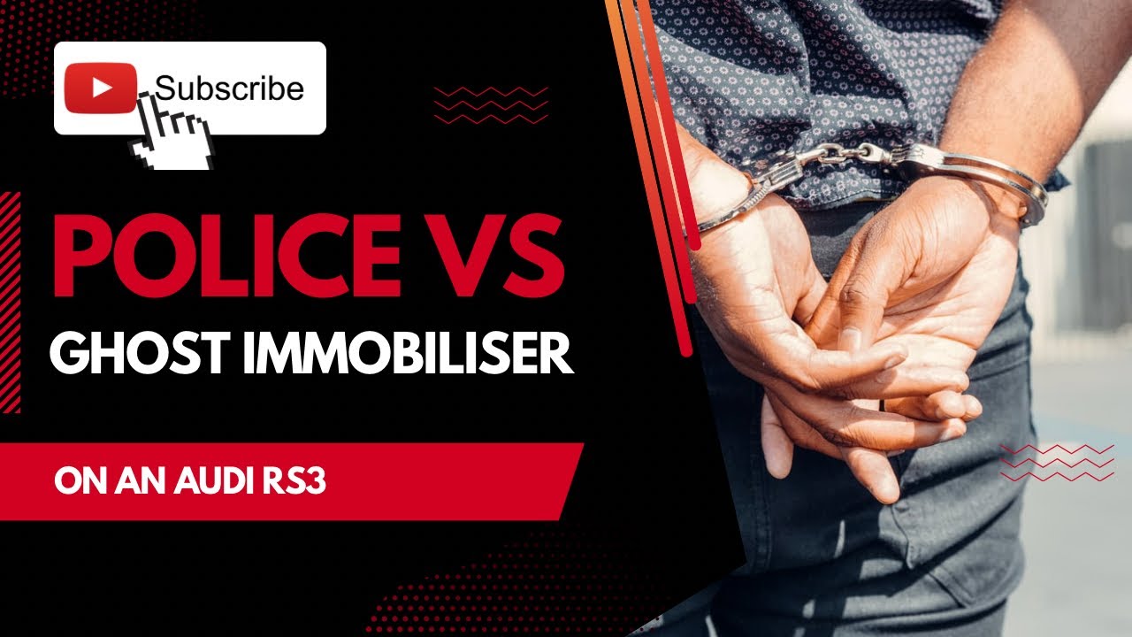Police vs Ghost immobiliser on an Audi RS3 after driver arrested