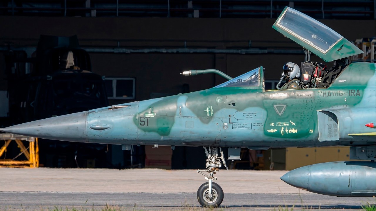 Engine Roar: F-16 and F-5EM Fighters Taxi and Takeoff from Natal Air Base