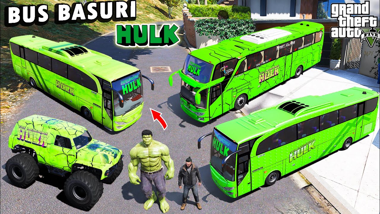 WOW !! Aku Berhasil Koleksi SEMUA BUS BASURI HULK TERKEREN di GTA 5 !!!