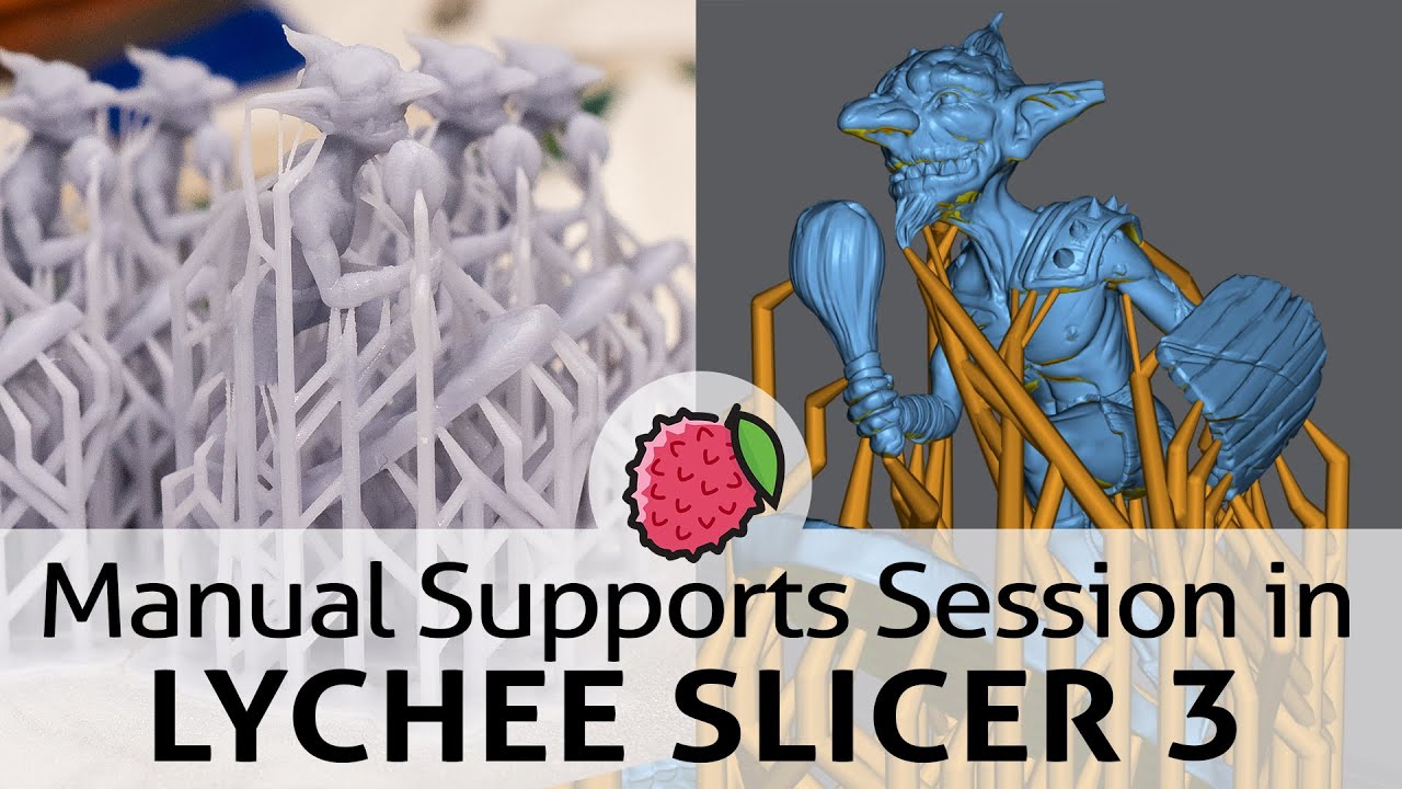 Manual Supports Creation in Lychee Slicer (2x speed with subtitles)