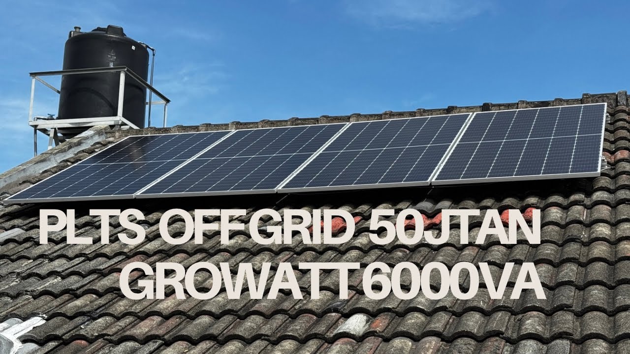 Pasang PLTS OFF GRID 2.2Kwp, Inverter 6000W 50Jtan di Bandung
