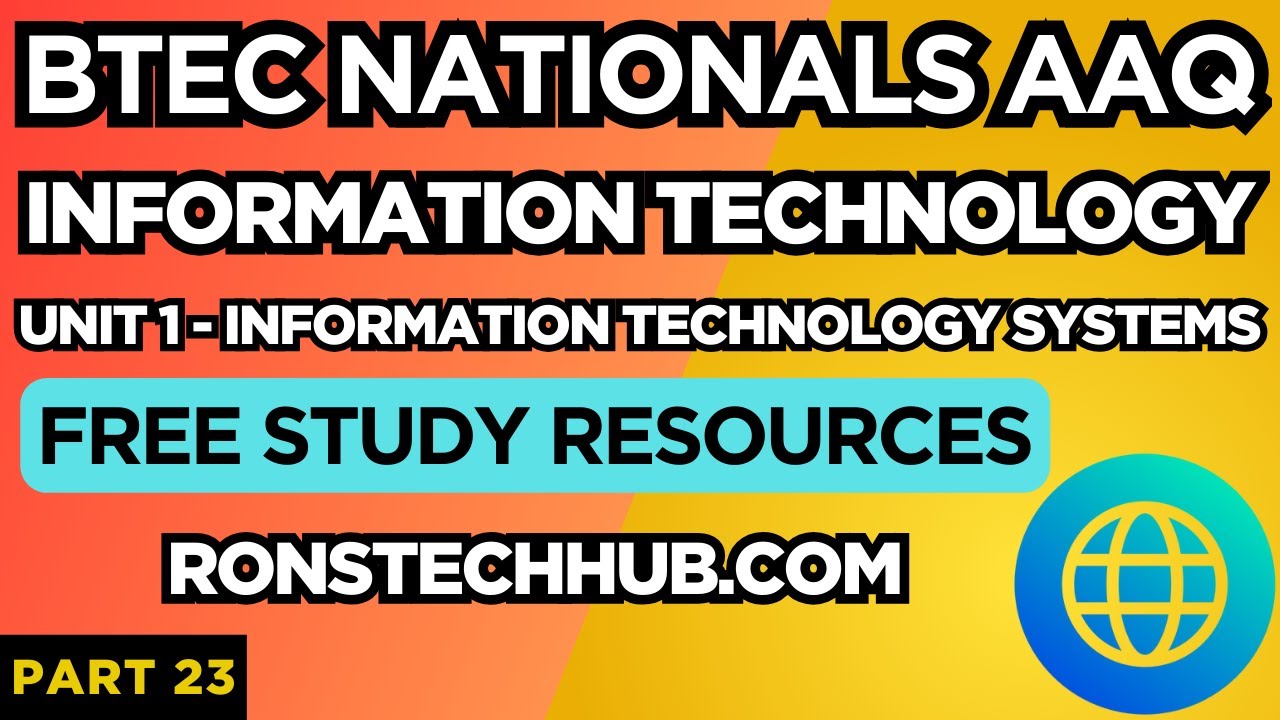 BTEC Nationals IT AAQ | Unit 1 IT Systems | 
