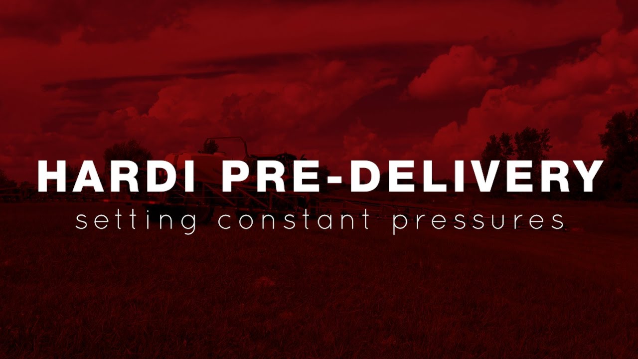 HARDI Pre-Delivery: Setting Constant Pressures