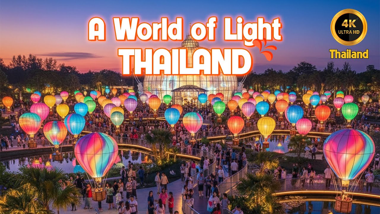Most Colorful Spot in Thailand! Lighting Art Museum & Balloon Garden | 4K Walking Tour