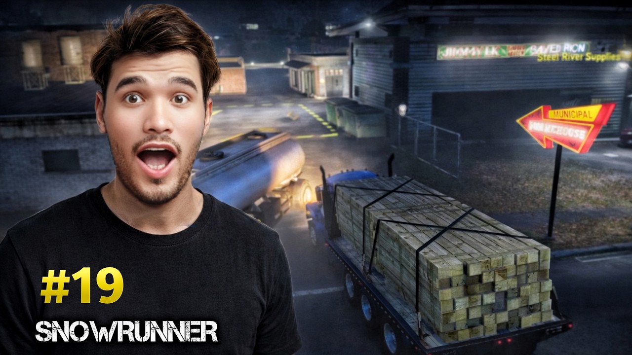 SnowRunner Part 19 | Tank Ko 2nd Truck Se Kheench Kar Bachaya | Tough Delivery Mission Gameplay