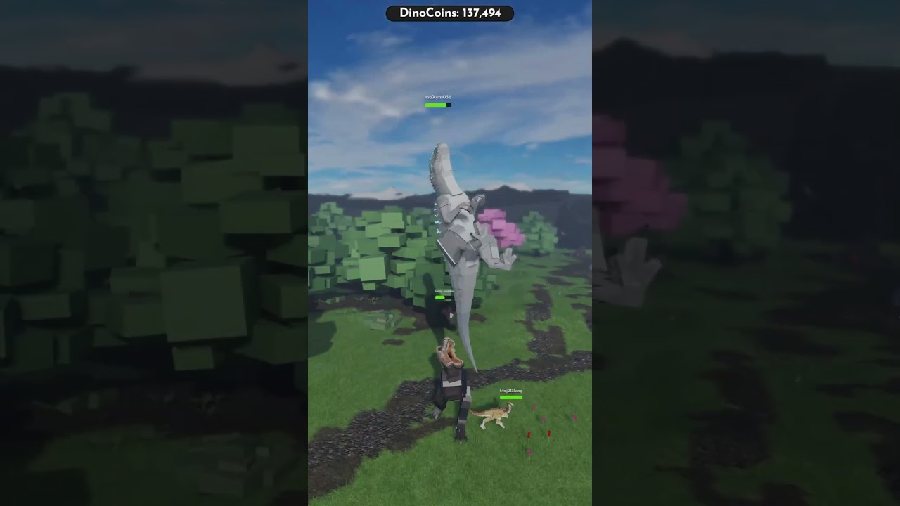 Когда ты рычишь перед ПвП | Jurassic Blocky #jurassicblocky #roblox #dinosaur