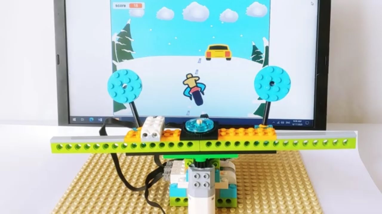 MotorCycle : Racing in the Snow | Lego wedo 2.0 Game | Scratch 3.0 Game