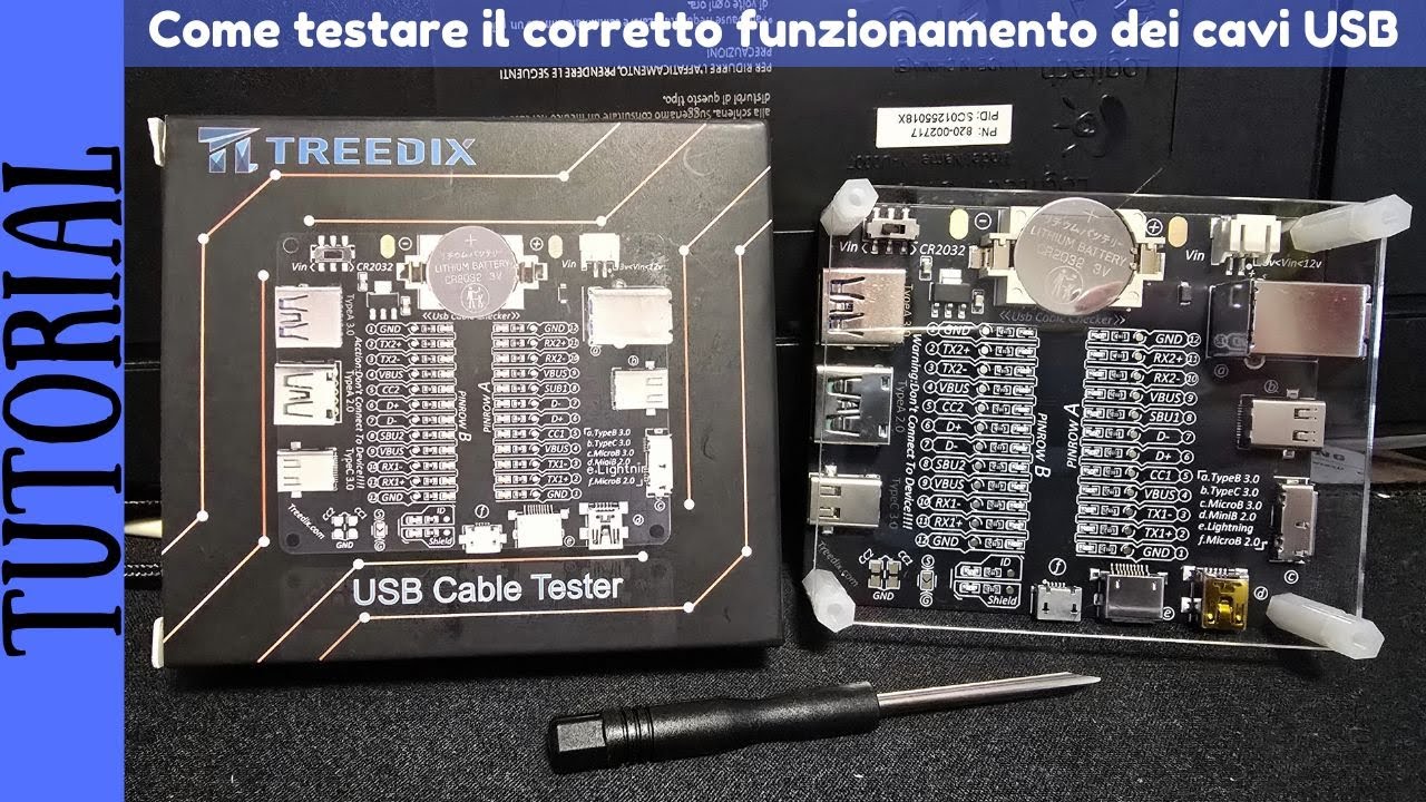 TUTORIAL -  Treedix Scheda di test per tutti i cavi USB e anche Lightning