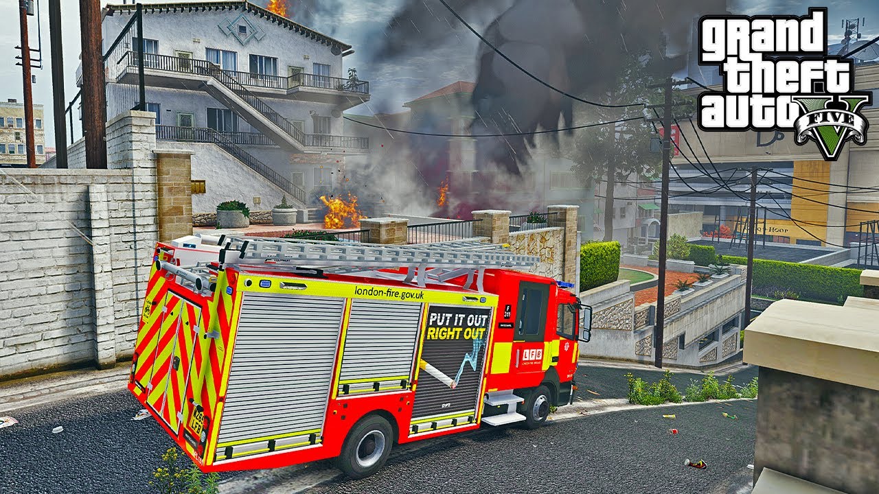 London Fire Brigade Emergency RESCUE Mission! | GTA 5 LSPDFR and Fire Callouts Mod (UK)